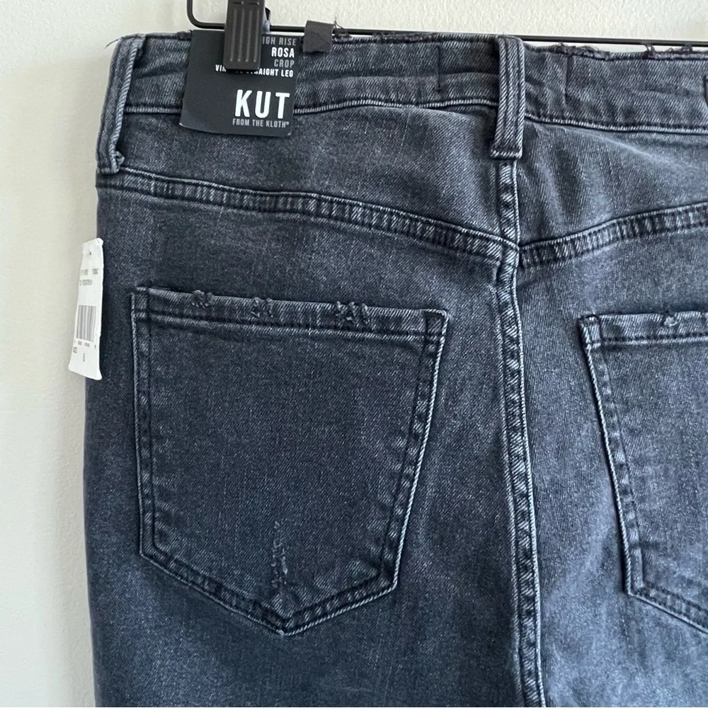 Kut From The Kloth Rosa High-Rise Crop Straight Leg Size 6